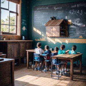 Children in South Africa learning in a classroom